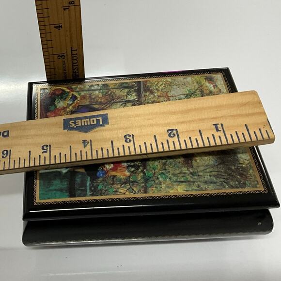 Two Sisters On The Terrace Musical Jewelry Trinket Box Tested Works - Picture 9 of 9